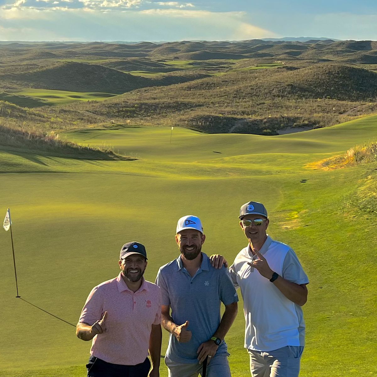 The Chronic Clubworks crew on a links course in Colorado